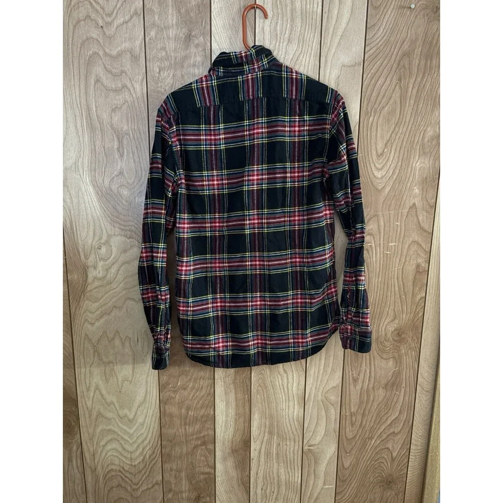 J.CREW Men's Plaid Flannel Shirt Long Sleeve, Button-Up,‎ Two-Pocket, Size Small